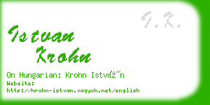 istvan krohn business card